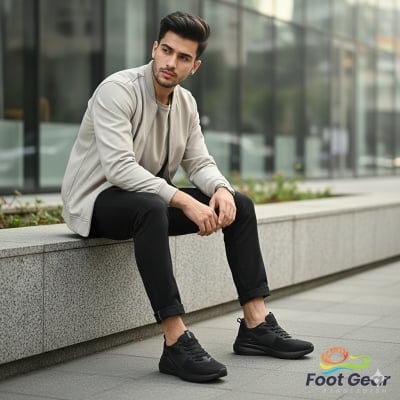 Picture of Red Tape - Fashionable Outdoor Shoes - Foot Gear Bangladesh - Men (Black)
