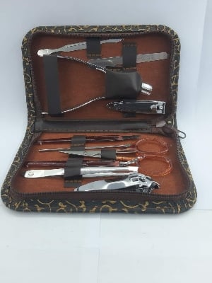 Picture of Nail cutter set/Manicure Pedicure Set Nail Clippers - 10 Piece Stainless Steel Manicure Kit - tools for Nail Cutter - Silver