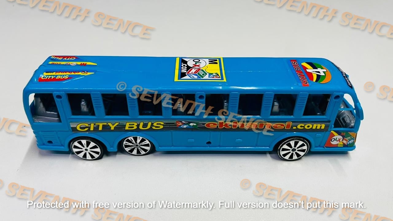 Picture of City Bus Toy For Baby / Plastic City Bus 11 inch By Gift Corner Shopping - Multicolor