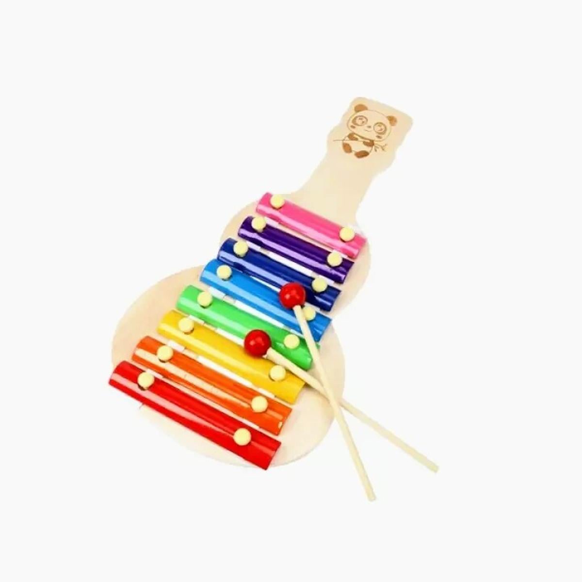 Picture of Children/Kids 8 Tones Piano Wooden Xylophone Guitar Music Toy By Gift Corner Shopping - Multicolor