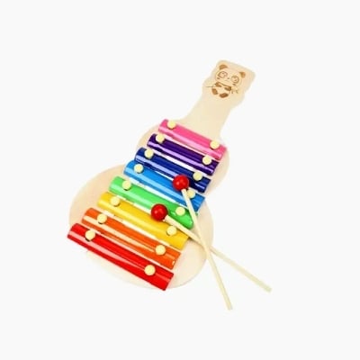 Picture of Children/Kids 8 Tones Piano Wooden Xylophone Guitar Music Toy By Gift Corner Shopping - Multicolor