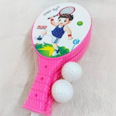 Picture of Table Tanis Ball Bat Plastic Toy for Kids/ Tanis Ball Bat Plastic Sets By Gift Corner Shopping - Multicolor