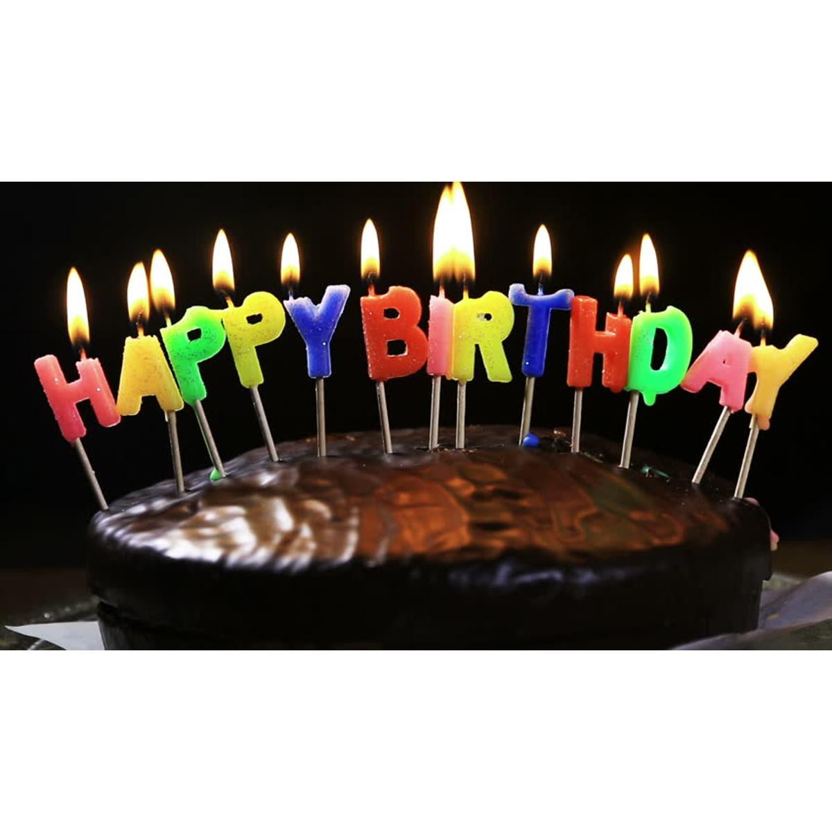 Picture of Happy Birthday Letter Candle For Birthday Cake Decoration By Gift Corner Shopping - Multicolor