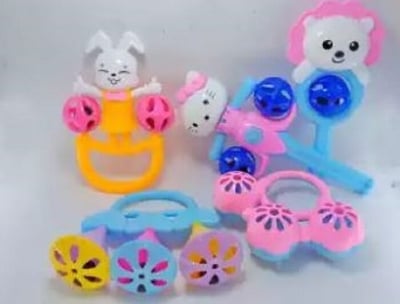 Picture of Jhun Jhuni Toy Set for Baby - 5 pcs By Gift Corner Shopping - Multicolor