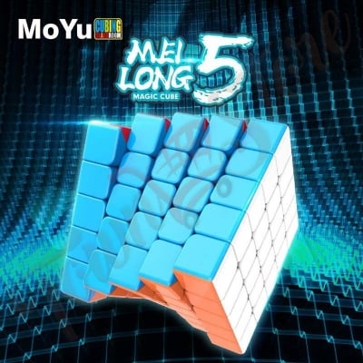 Picture of MoYu MeiLong 5x5 High Speed Cube Stickerless Matte Surface Magic Professors Cube Puzzle Toy By Gift Corner Shopping - Multicolor