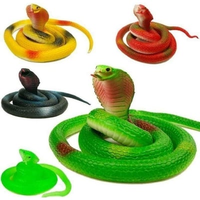 Picture of New Rubber Snake Toy for kids By Gift Corner Shopping - Multicolor