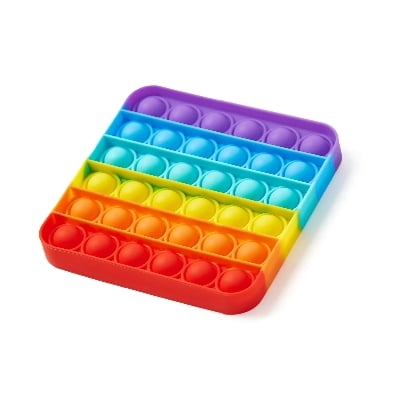 Picture of Pop it Fidget Toy- Square Shape-Multicolor- Rainbow - Baby Toys By Gift Corner Shopping - Multicolor