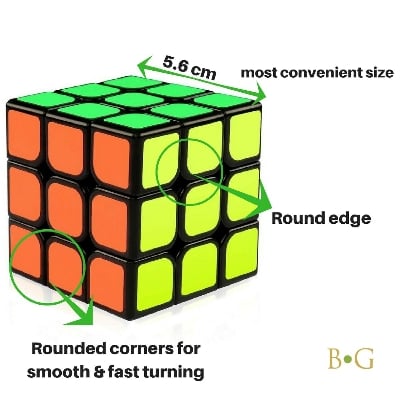 Picture of Multi Color Rubik's Cube/High Quality 3x3x3 Puzzle / 6 Color Rubik's Cube By Gift Corner Shopping - Multicolor