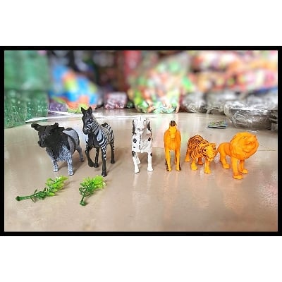 Picture of Animals toy set 6pis animals toy set 6pis/ New animals toy set 6pis animals toy set 6pis By Gift Corner Shopping - Multicolor