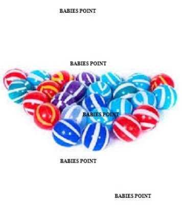 Picture of Double Colored Plastic Kids Ball 5 Pcs/Combo - Blue 