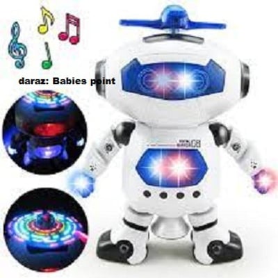 Picture of Electronic Dancing Robot Toy For Kids (Babies Point) - Blue and white