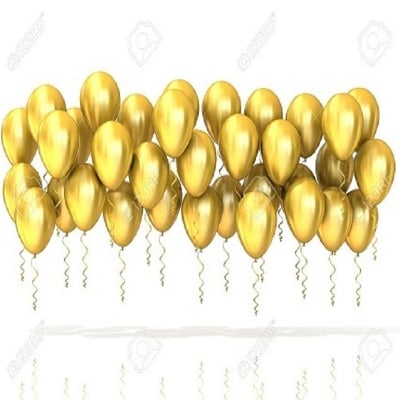 Picture of Monty Balloon 20Pcs- Golden & Black Color - Gold