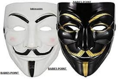 Picture of Vendetta Face - Black by Gift Corner Shopping - Black & white