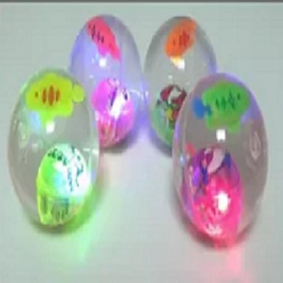 Picture of Water Ball Fish Toy With Light And 2 Fish - Multicolor