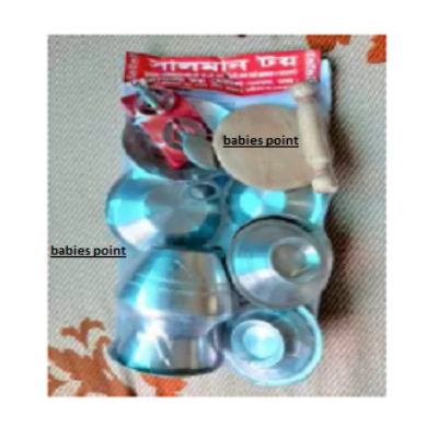 Picture of Silver Hari Patil Set For Kids Best Quality - Silver