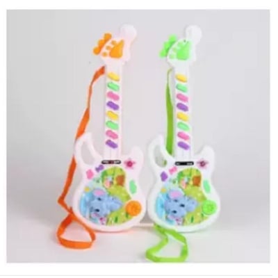 Picture of Guitar Toy Musical Play Kid Boy Girl Toddler Learning Electron Toy Plastic Toy Guitar -(Big Size) - Multicolor