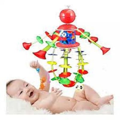 Picture of Rotating Bed Bell Toy With Music - Multicolor