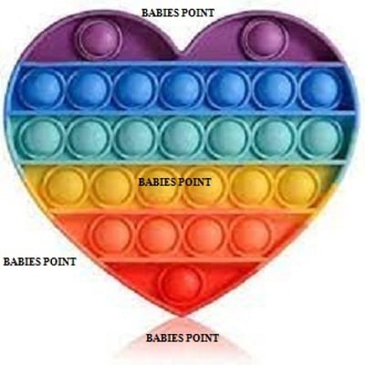 Picture of Push Poppet Bubble Fidget Sensory Toy, Silicone Puzzle Game - Multicolor