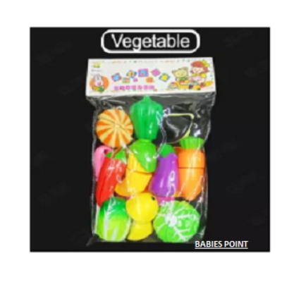 Picture of Play Food Grade High Quality Plastic Toys Fruit / Vegetable Cutter Set Kits Early Educational Toys For Toddlers Boys Girls Kidz - Multicolor