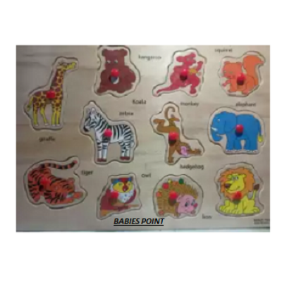 Picture of Exclusive Kids Wooden Puzzle Animals Toy For Kids - Multicolor