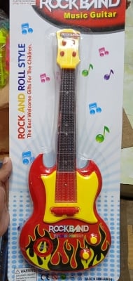 Picture of Guitar Toy Musical Play Kid Boy Girl Toddler Learning Electron Toy Plastic Toy Guitar - Multicolor 1Pcs - Cactus Toy By Gift Corner Shopping -Dancing Cactus - Multicolor