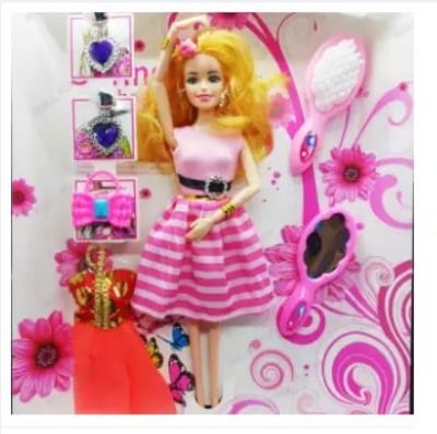 Picture of Beauty Fashion and Stylish Barbie DOLL Wonderful Toy With Dress & Accessories For kids & Girls By Gift Corner Shopping