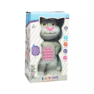 Picture of Intelligence Talking Tom Wonderful Voice with Button-White (9") By Gift Corner Shopping -Dancing Cactus
