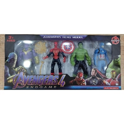 Picture of Avengers 4 Super Hero Toy Set (4pcs) By Gift Corner Shopping - Multicolor