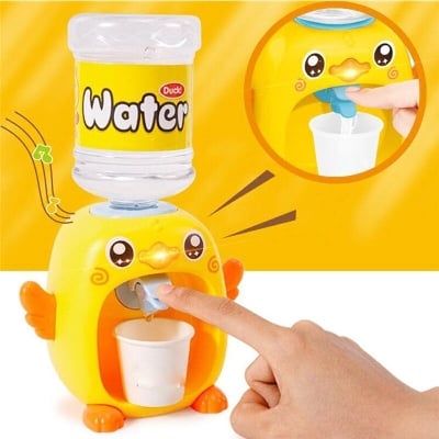Picture of Mini Cute Simulation Duck Water Dispenser Set Toy Drinking Fountain Educational Game By Gift Corner Shopping - Multicolor
