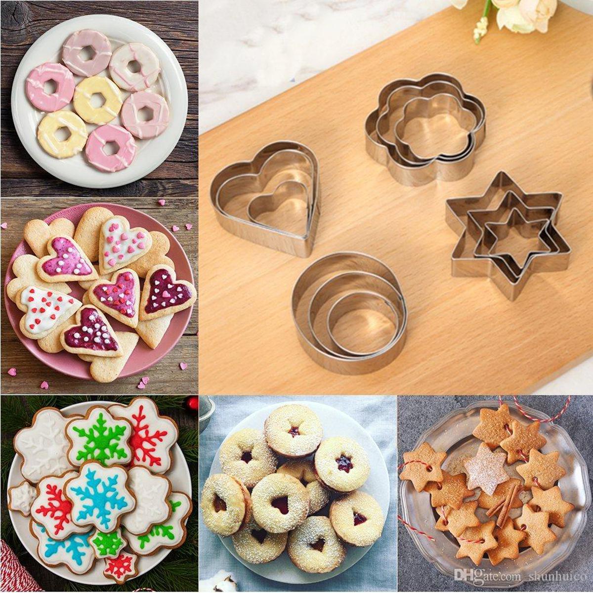 Picture of Cookie Cutter 12 Pieces - Silver - Cake Decoration Tools by Gift Corner Shopping