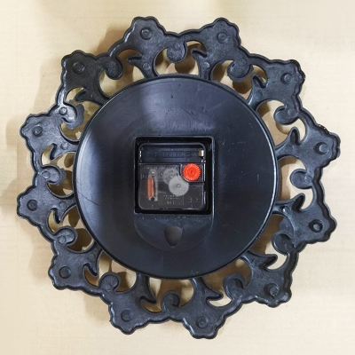 Picture of Advanced Precision - Beautifully Crafted Wall Clock with Unique Design - Pure Black and Chocolate Hues - Packed in a Quality Box - Black