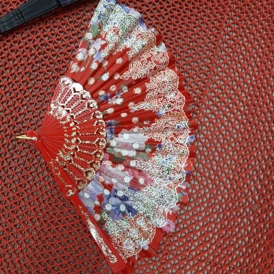Picture of Chinese Hath Pakha - Red