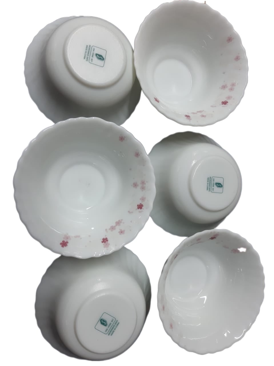Picture of Premium Ceramic 6 Peach Soup Set - White