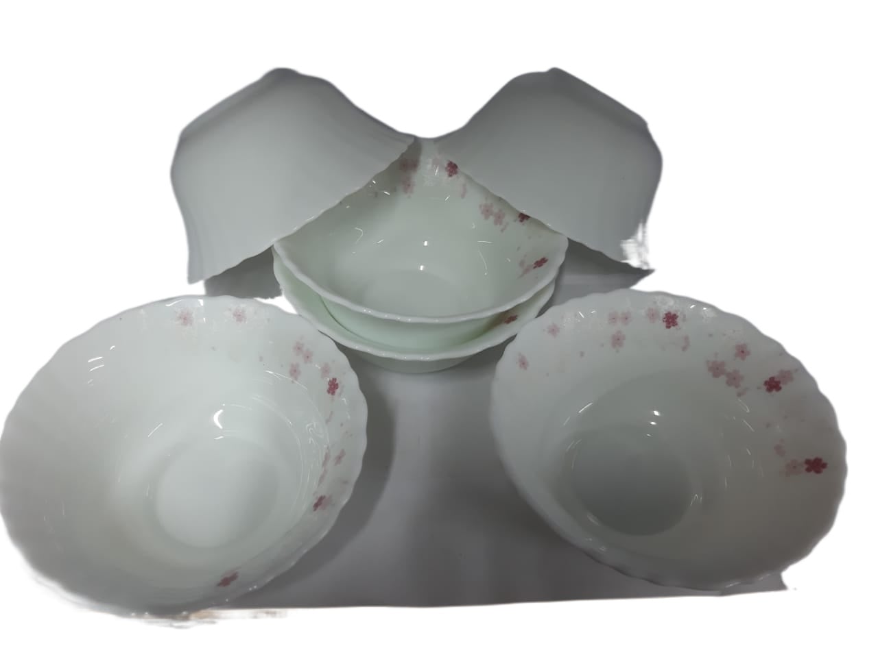 Picture of Premium Ceramic 6 Peach Soup Set - White