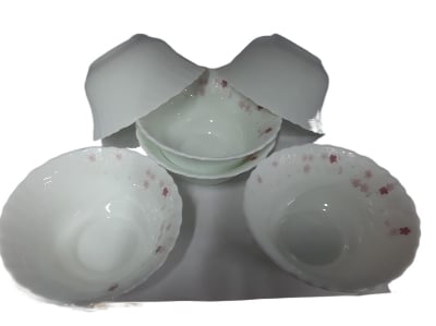 Picture of Premium Ceramic 6 Peach Soup Set - White