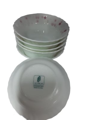 Picture of Premium Ceramic 6 Peach Soup Set - White