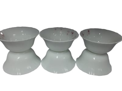 Picture of Premium Ceramic 6 Peach Soup Set - White