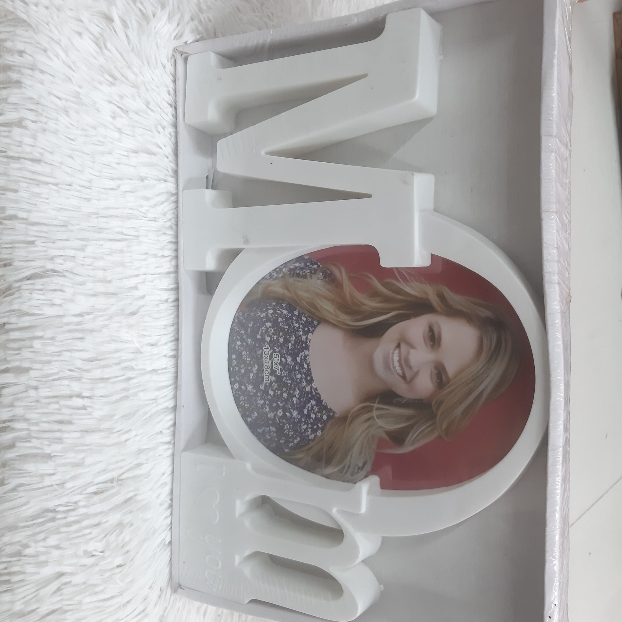 Picture of mom photo frame - White
