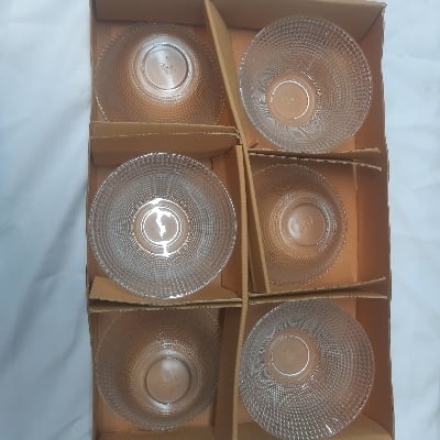 Picture of olila glassware 6pis bowl set - White