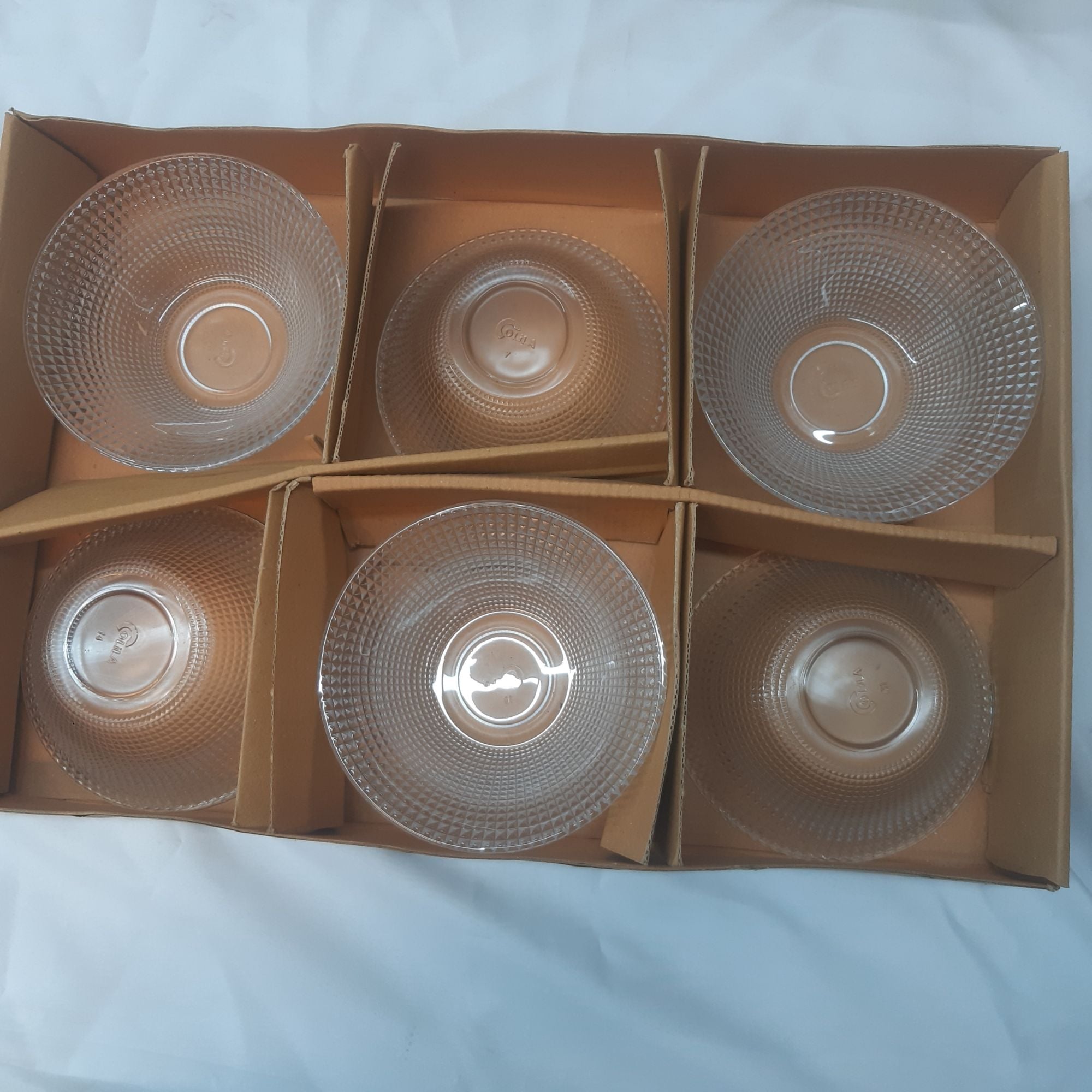 Picture of olila glassware 6pis bowl set - White