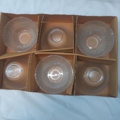Picture of olila glassware 6pis bowl set - White