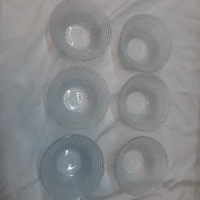 Picture of olila glassware 6pis bowl set - White