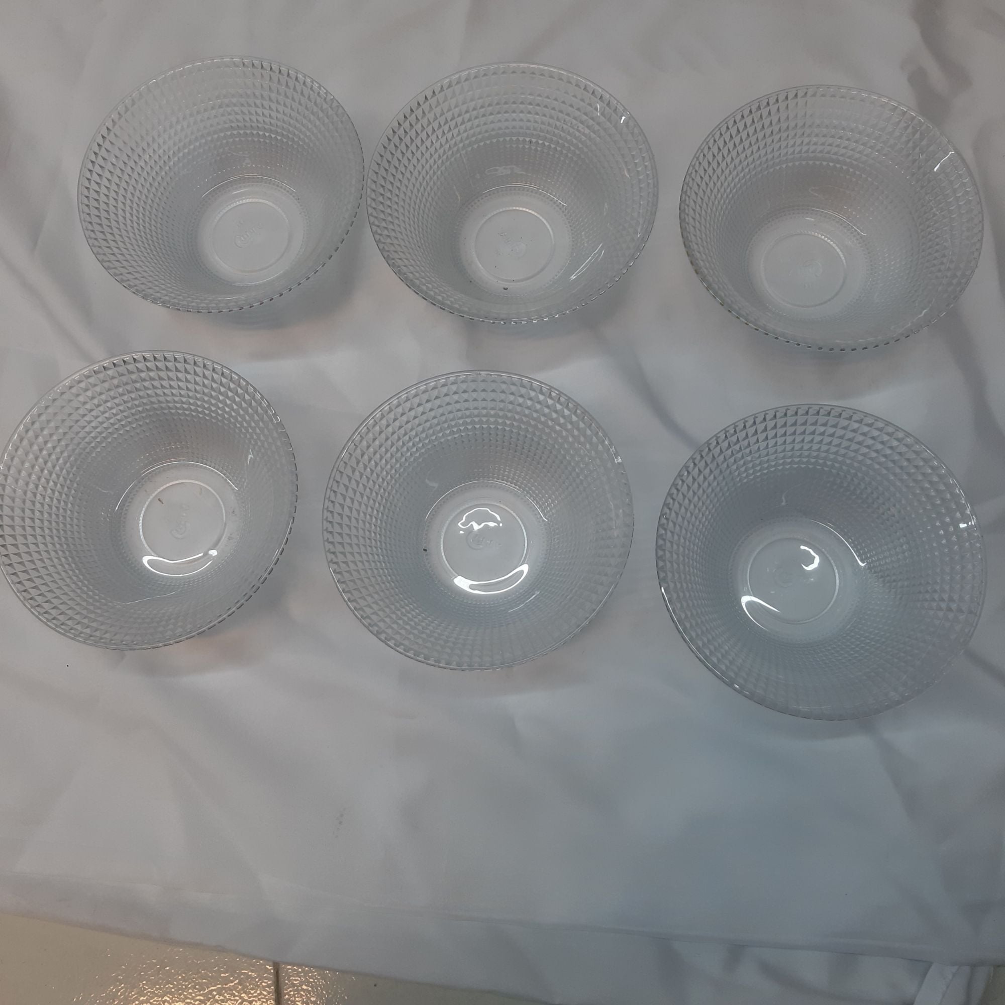Picture of olila glassware 6pis bowl set - White