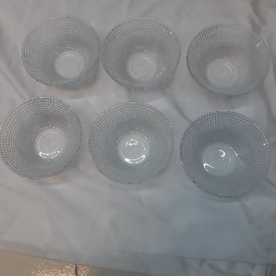 Picture of olila glassware 6pis bowl set - White