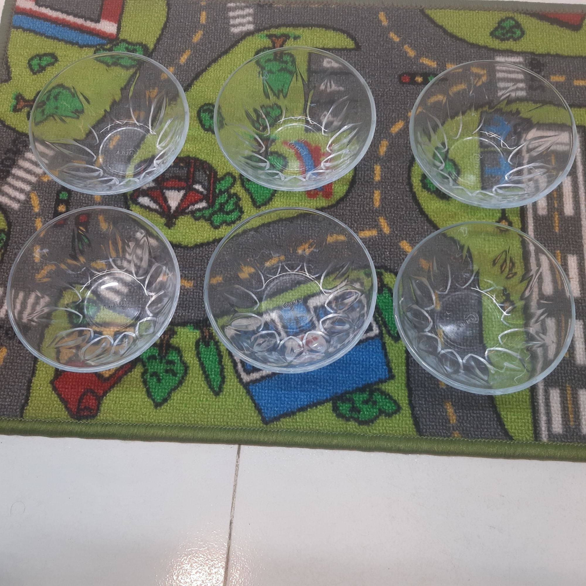 Picture of olila glassware 6pis bowl set  no B002 - White