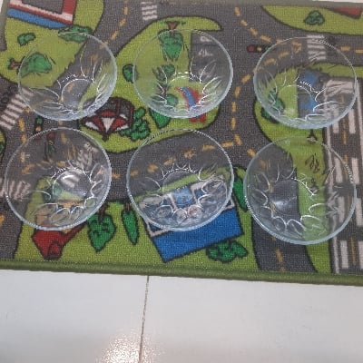 Picture of olila glassware 6pis bowl set  no B002 - White