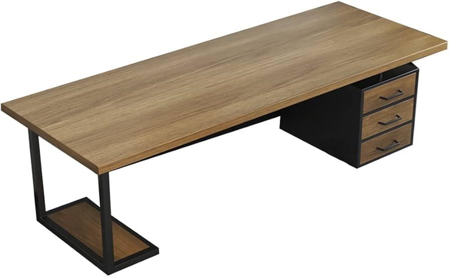 Picture of Desk Table with Metal Frame & Engineered Wood – Stylish & Sturdy Workstation for Home/Office