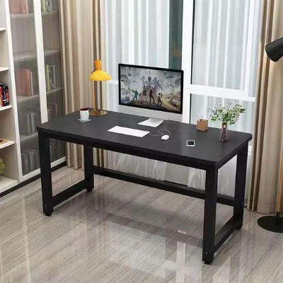 Picture of Modern Computer Desk Table with Metal Frame & Engineered Wood – Stylish & Sturdy Workstation for Home/Office Black