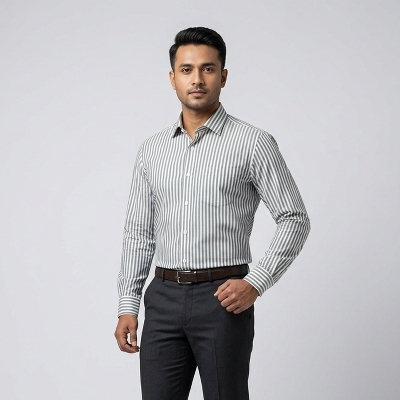 Picture of Winner Grey white Stripe Shirt 