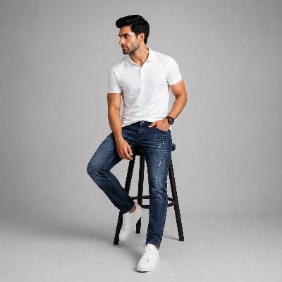 Picture of LUXURY DESTROY DENIM Z Black